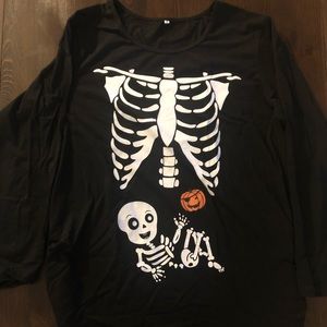 Halloween Skeleton Baby Top